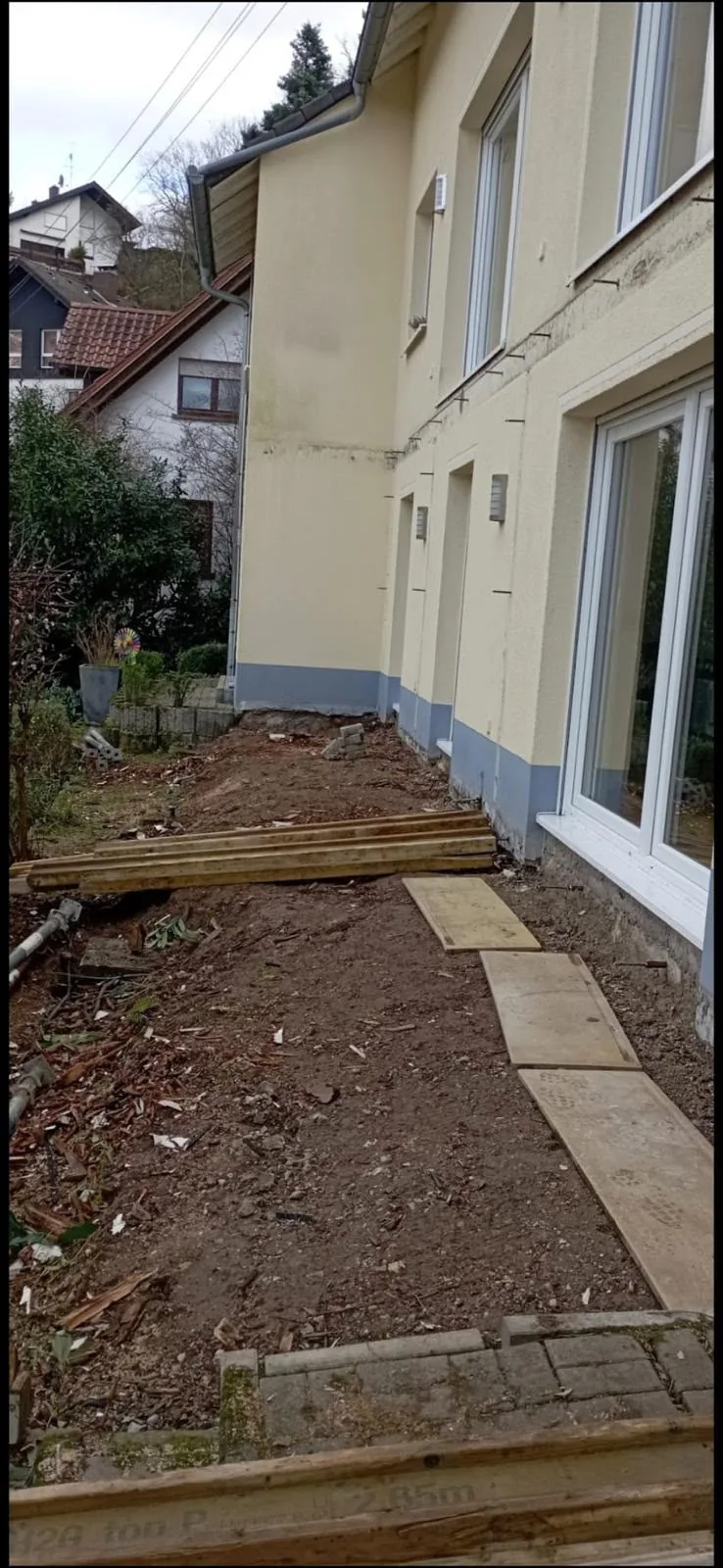 Terrassenarbeiten – Vorbereitung / Schalung, Aufnahme 3